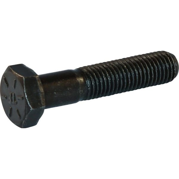 Newport Fasteners Grade 8, 1-1/8"-7 Hex Head Cap Screw, Plain Steel, 12 in L, 10 PK 158187-10